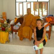 Visite d'un temple ou le moine vit seul